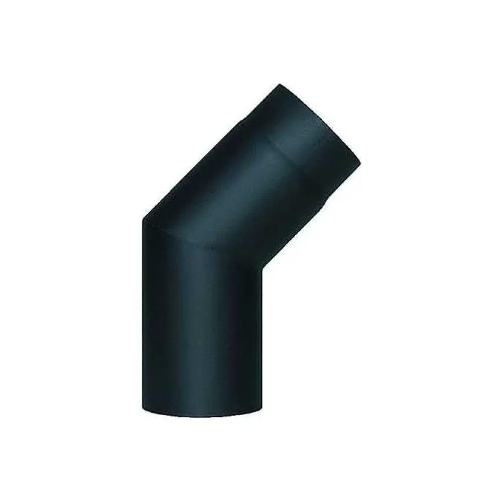GENERICO Gomito a 45° in acciaio nero, diametro 13 cm