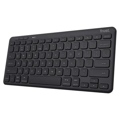 Trust Lyra 24708 Tastiera Wireless Bluetooth Multidispositivo, QWERTY Italiana, Ricaricabile, Nera
