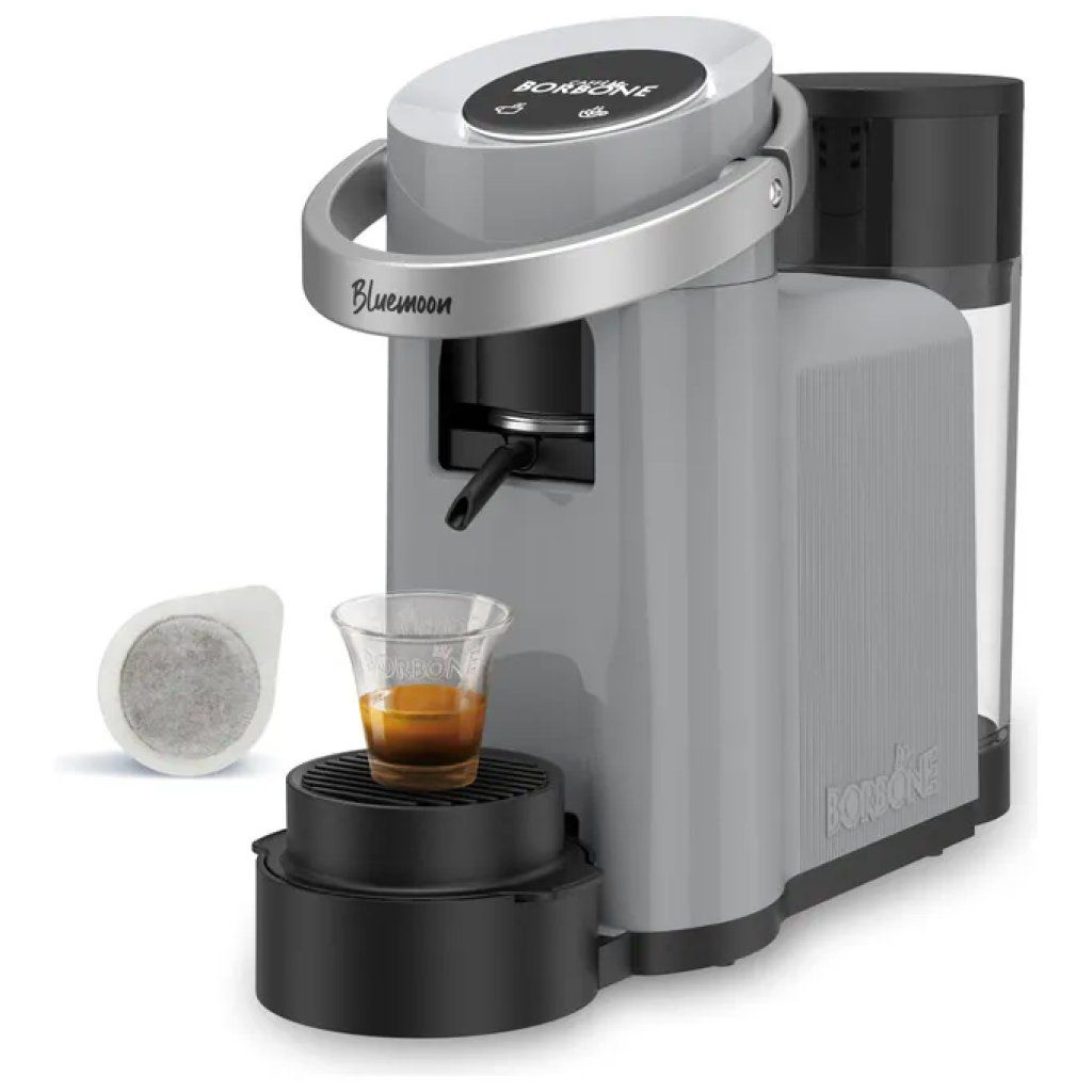 Caffè Borbone Bluemoon – Macchina da caffè per cialde ESE 44 mm, grigia