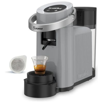 Caffè Borbone Bluemoon – Macchina da caffè per cialde ESE 44 mm, grigia