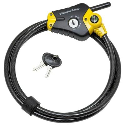 MASTERLOCK Master Lock Python 8433EURD – Lucchetto con cavo regolabile nero