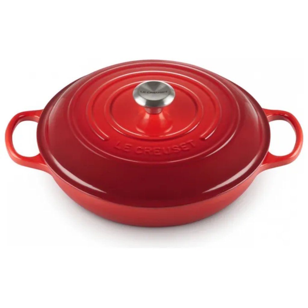 Le Creuset Evolution tegame basso rotondo in ghisa 30 cm, 3,5 L, ciliegia