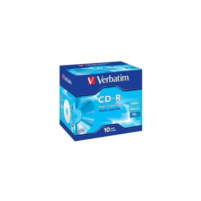 Verbatim CD-R 800 MB, 90 minuti, 40x – Confezione da 10 Verbatim CD-R 800 MB, 90 minuti, 40x – Confezione da 10