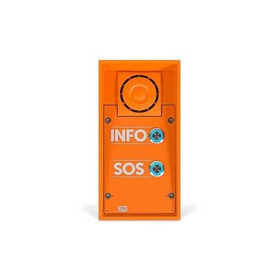 2N Helios IP Safety 9152102W – Citofono IP arancione, 2 pulsanti, PoE, IP69K