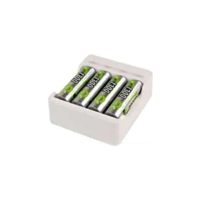 Ansmann BASIC IV Caricabatterie USB con 4 Batterie AA NiMH 1300 mAh
