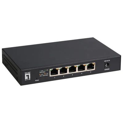 LEVEL ONE LevelOne GEU-0525 Switch Ethernet 2.5G non gestito a 5 porte, nero LEVEL ONE LevelOne GEU-0525 Switch Ethernet 2.5G non gestito a 5 porte, nero