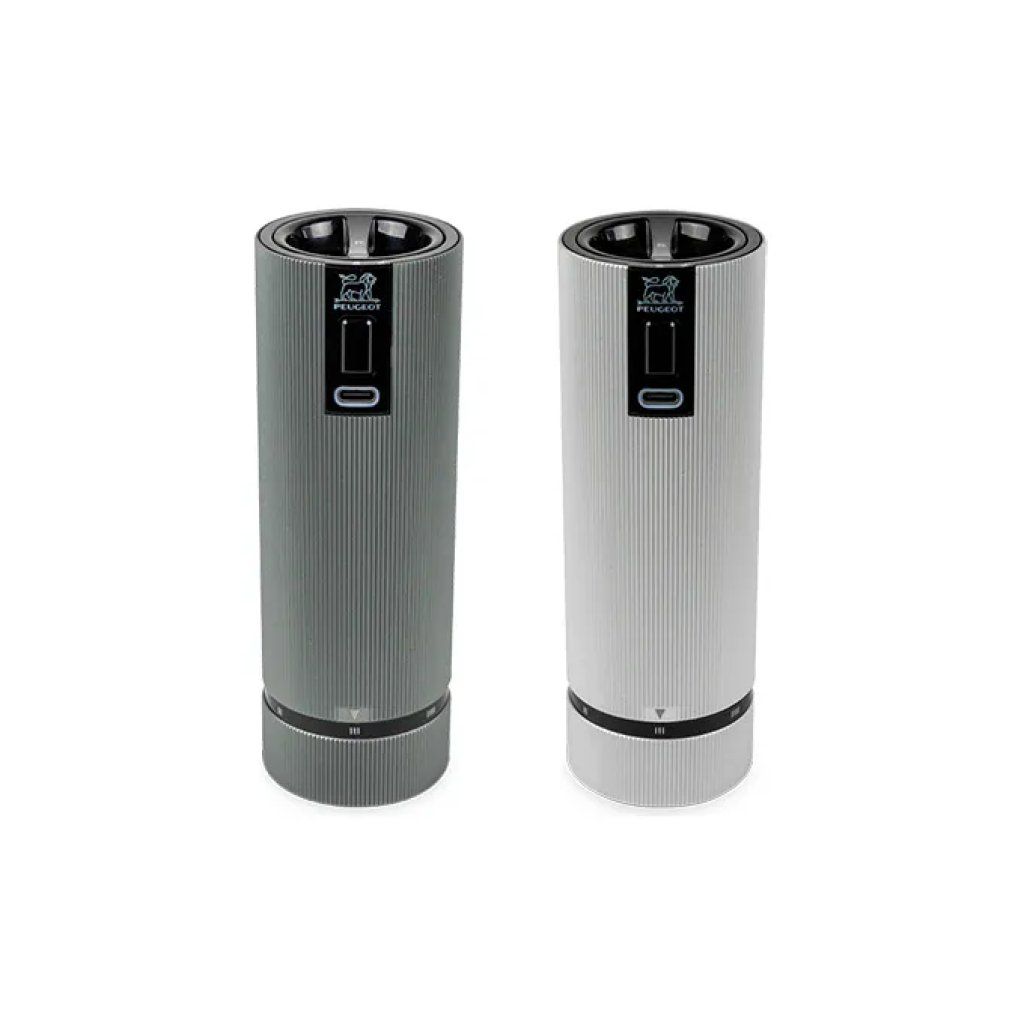 Peugeot Line Electric Set elettrico macina sale e pepe, grigio, 15 cm