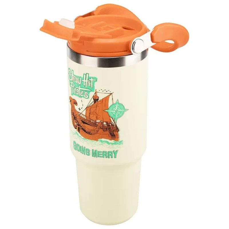 Paladone One Piece Bicchiere Termico da Viaggio 900 ml con Maniglia – Crema