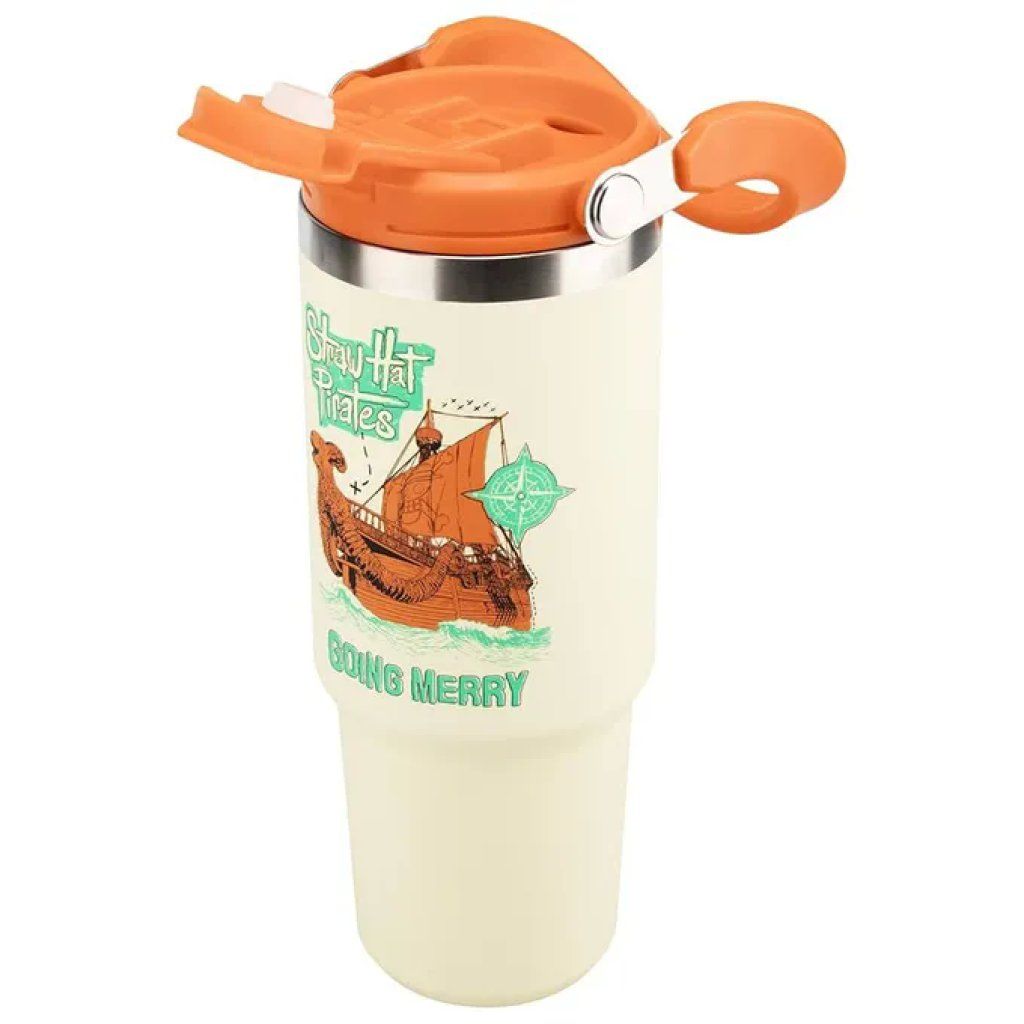 Paladone One Piece Going Merry – Bicchiere Termico da Viaggio 900 ml con Maniglia, Crema