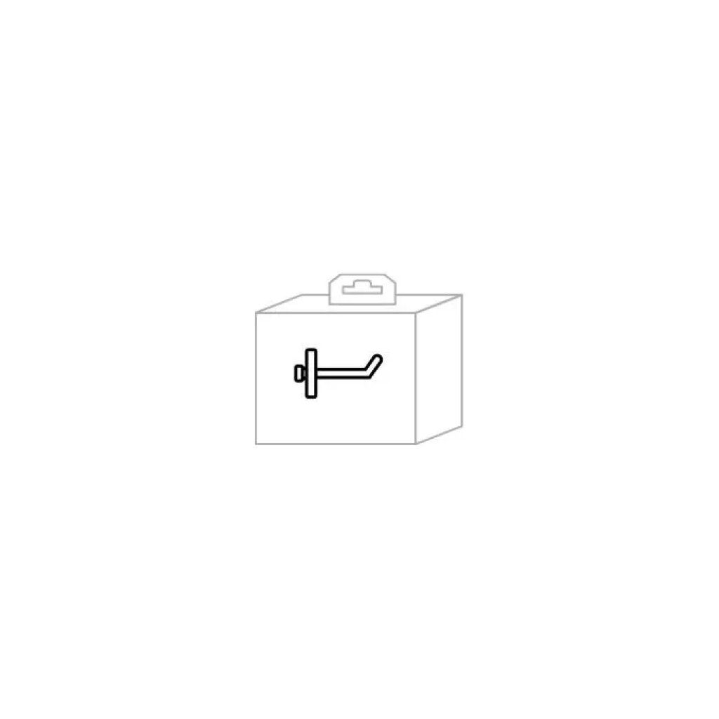 Bizzotto B2-0153944 – Set 12 Ganci Corti Dritti per Pannello Porta Attrezzi, Nylon Nero