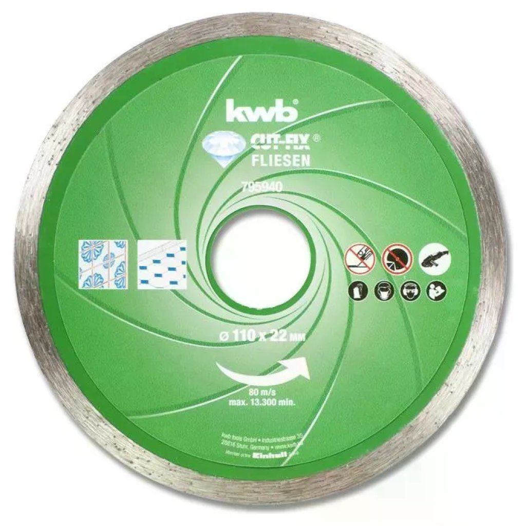 KWB 795940 Lama diamantata continua per piastrelle 110 mm