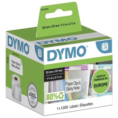 DYMO LabelWriter S0722540 – Etichette termiche 57 × 32 mm, 1000 pezzi