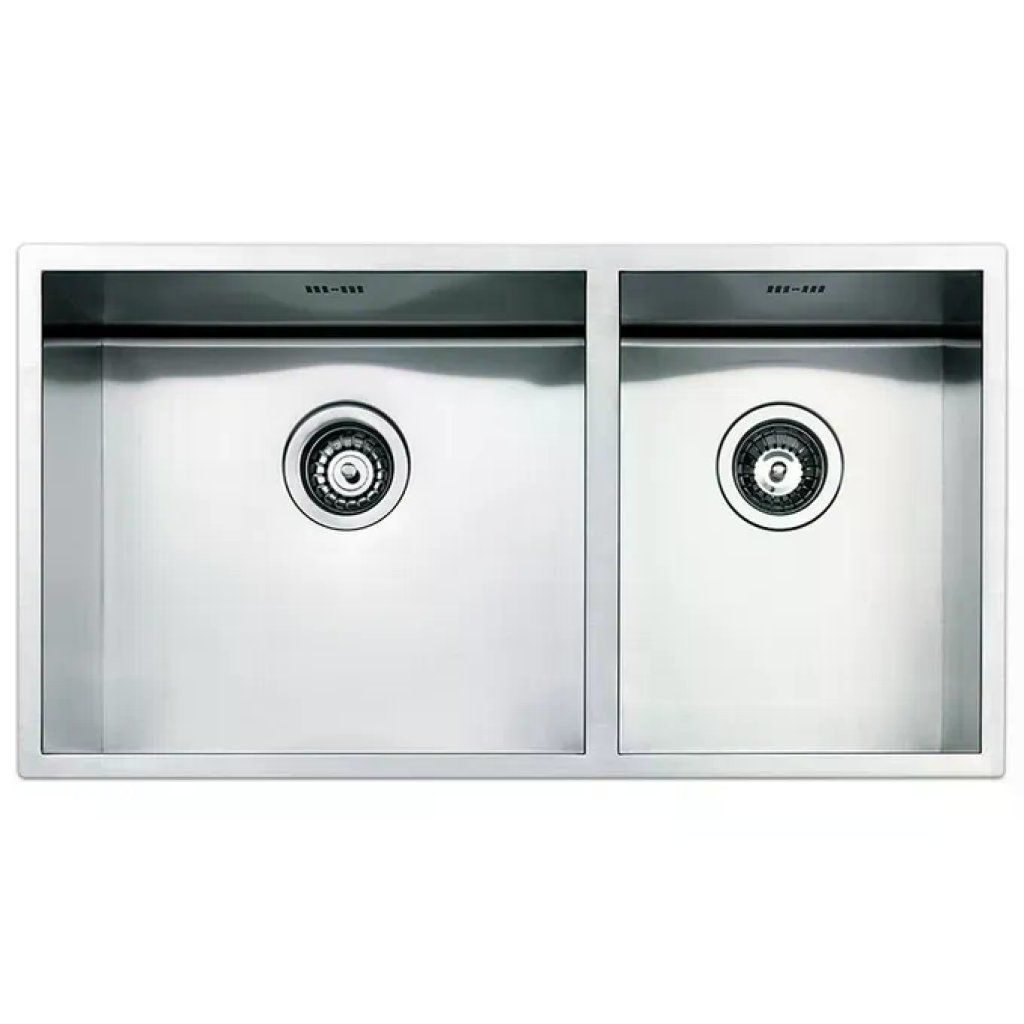 Apell Lavello da Incasso Rettangolare Acciaio Inox FEQ4530USC 800x418 mm 2 Vasche