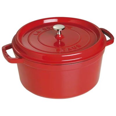 Staub Casseruola per Arrosto in Ghisa Smaltata, 6,7 L, 28 cm, Rosso