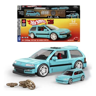 Mattel Brick Shop Hot Wheels Custom ’90 Honda Civic EF, set da 248 pezzi