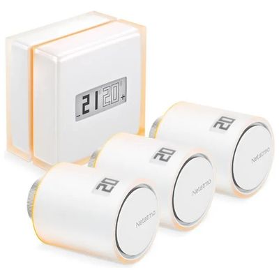 Netatmo Kit Termostato Intelligente Wi-Fi con 3 Valvole Termostatiche