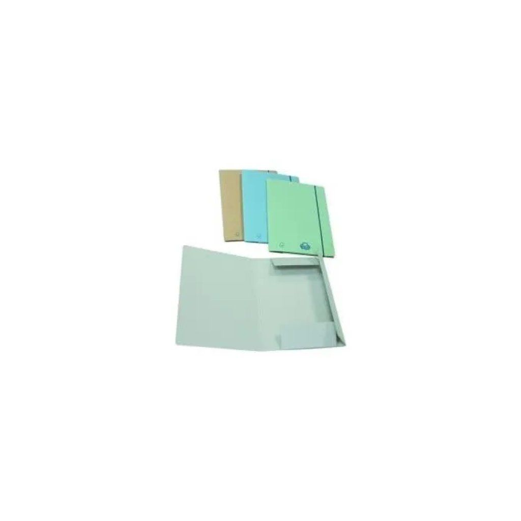 Brefiocart Eco New cartelline a 3 lembi con elastico, 25 × 35 cm, azzurre, confezione da 20 Brefiocart Eco New cartelline a 3 lembi con elastico, 25 × 35 cm, azzurre, confezione da 20