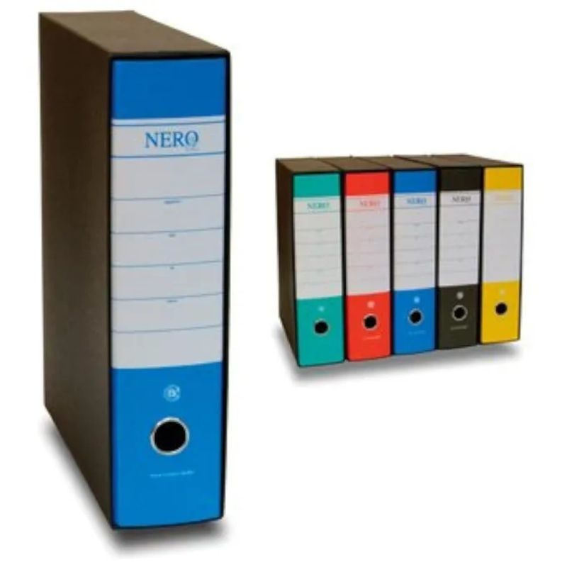 Brefiocart Registratori a Leva A4 Gialli, Dorso 8 cm, Confezione da 12