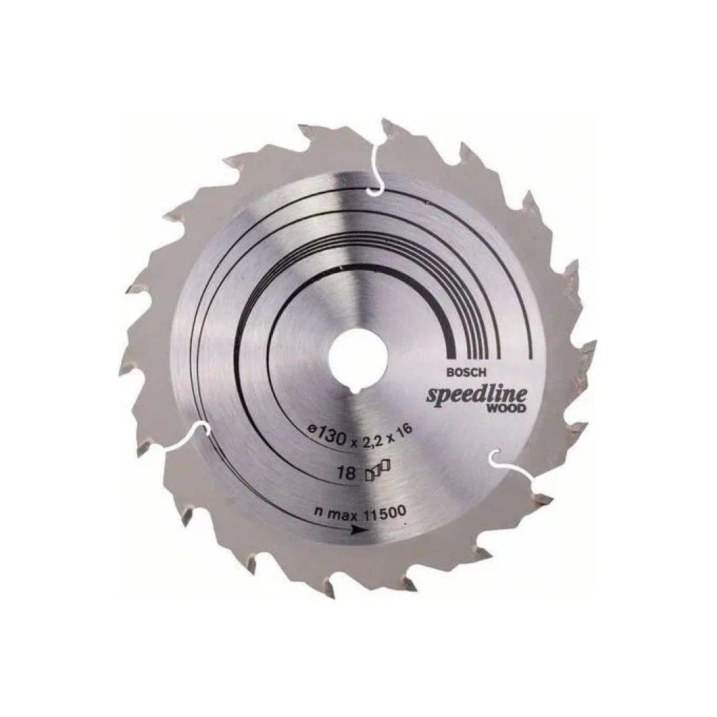 Bosch Speedline Wood Lama Circolare 130 mm, 18 Denti
