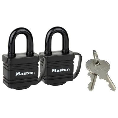 MASTERLOCK Master Lock 7804EURT – Confezione da 2 lucchetti con 2 chiavi