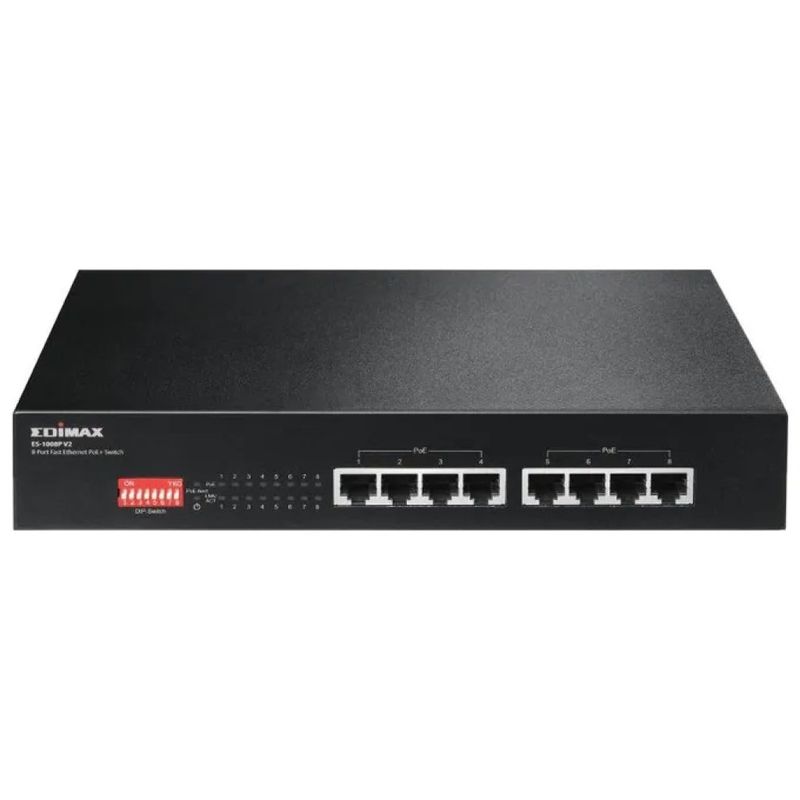 Edimax ES-1008P V2 Switch Fast Ethernet 8 porte PoE+