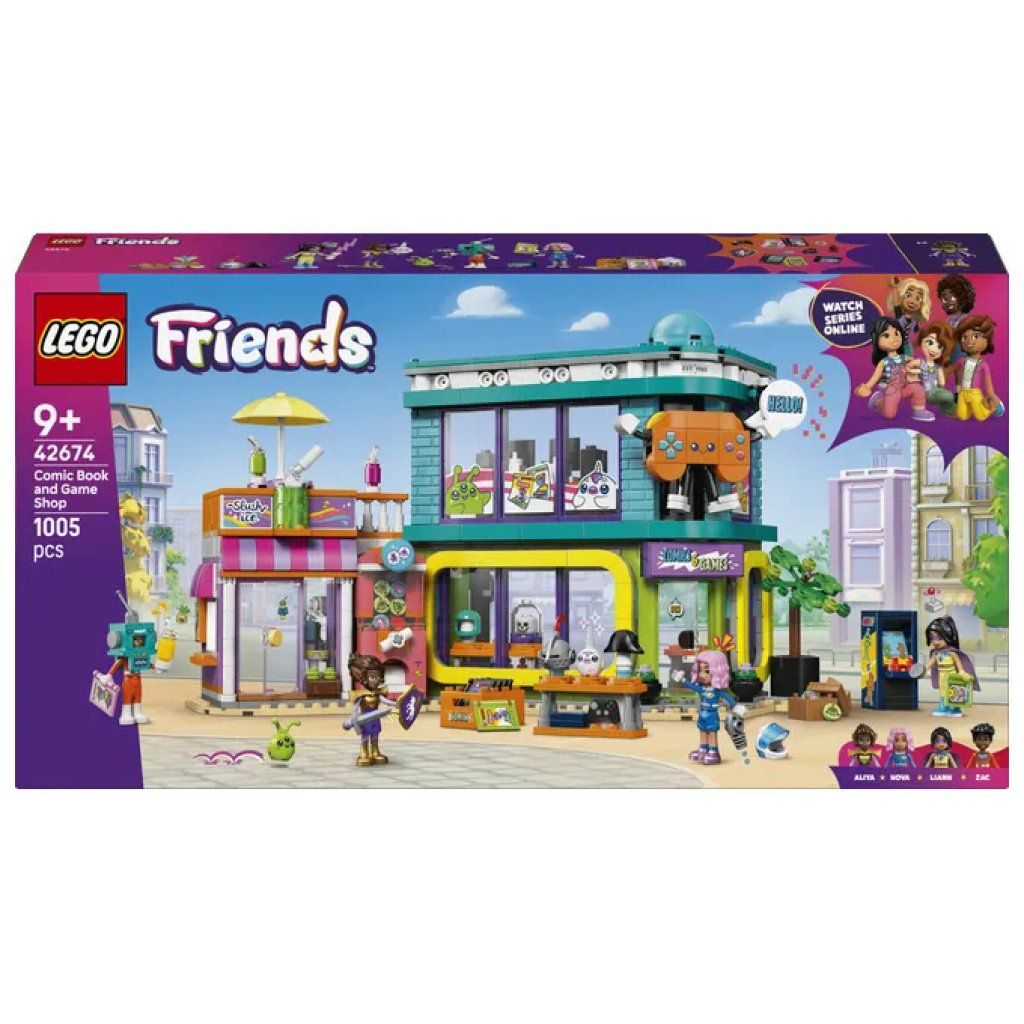 LEGO Friends 42674 – Negozio di Fumetti e Giochi, 1005 Pezzi