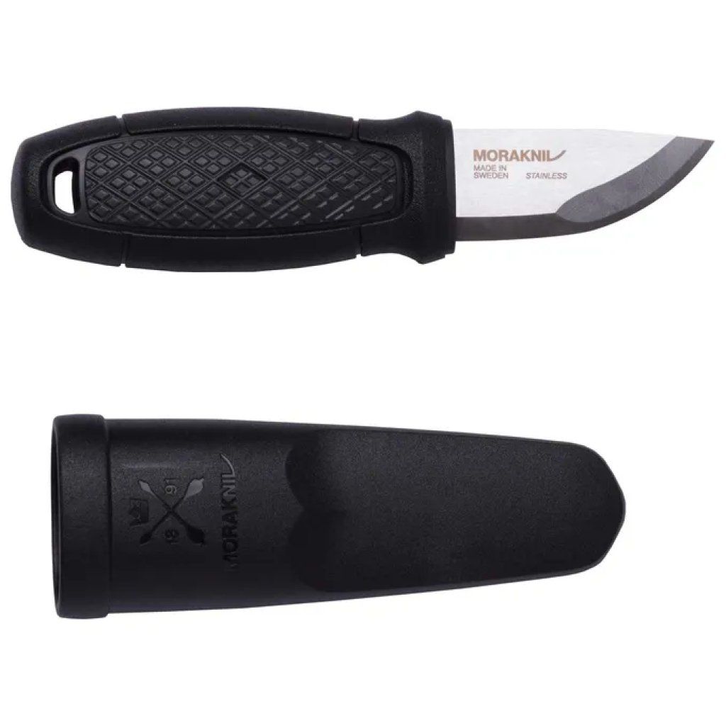 Morakniv Eldris 12647 Coltello Outdoor con Lama in Acciaio Inox e Fodero, Nero