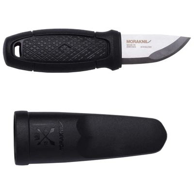 Morakniv Eldris 12647 Coltello Outdoor con Lama in Acciaio Inox e Fodero, Nero