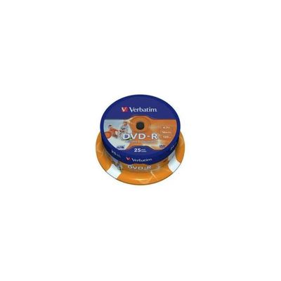 Verbatim DVD-R 4,7 GB 16x stampabili – spindle da 25
