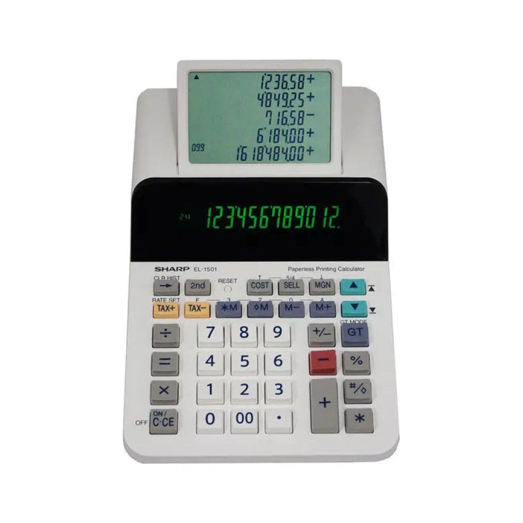 Sharp EL-1501 Calcolatrice da Tavolo Scrivente a 12 Cifre Sharp EL-1501 Calcolatrice da Tavolo Scrivente a 12 Cifre
