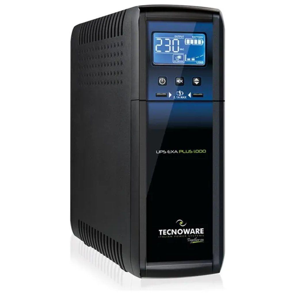 Tecnoware Exa Plus UPS 1000 VA / 700 W con LCD e 8 prese IEC Tecnoware Exa Plus UPS 1000 VA / 700 W con LCD e 8 prese IEC