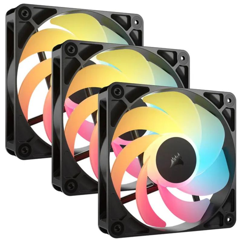 Corsair RS120-R ARGB – Set da 3 ventole da 120 mm, nere