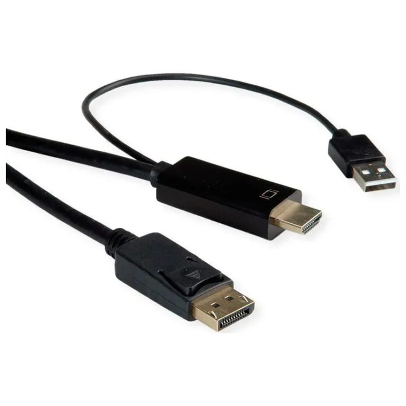 ROLINE 11.04.5992 Cavo HDMI a DisplayPort UHDTV, 2 m, nero