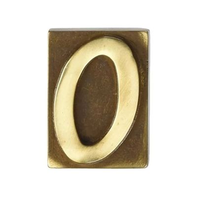 VIGOR-BLINKY Numero civico 0 in ottone con finitura bronzata VIGOR-BLINKY