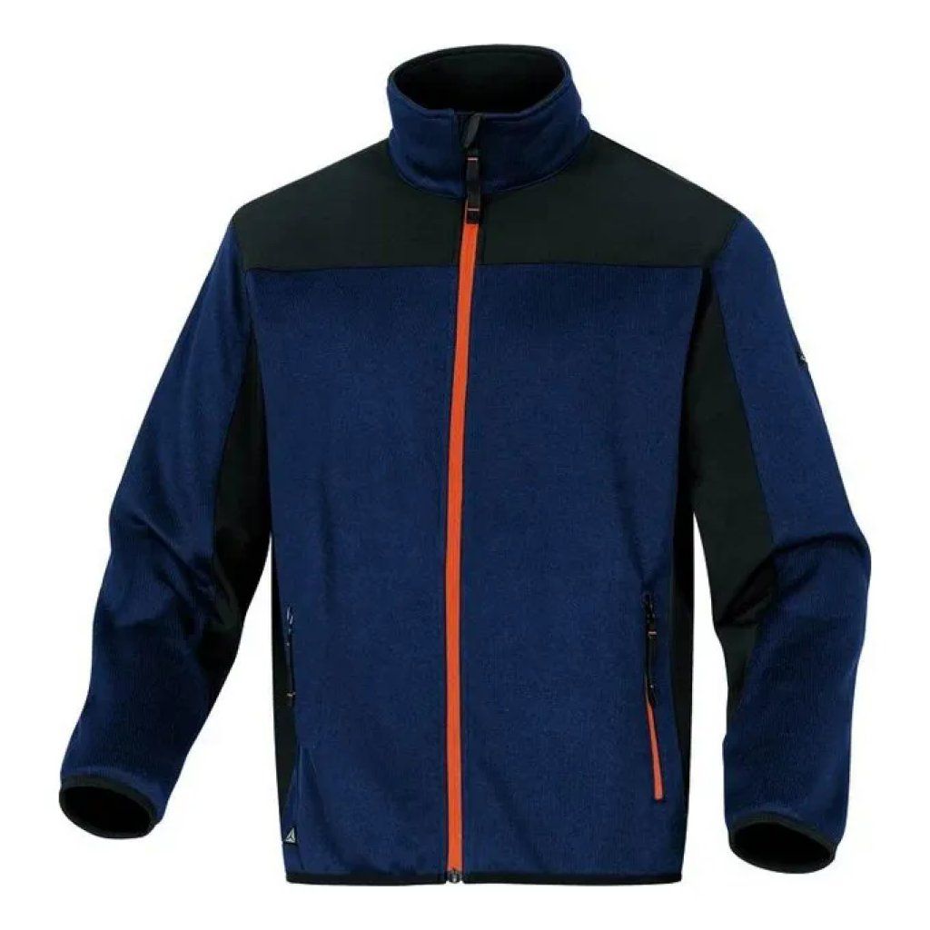 Delta Plus Beaver – Cardigan da lavoro softshell blu e arancione, taglia XL Delta Plus Beaver – Cardigan da lavoro softshell blu e arancione, taglia XL