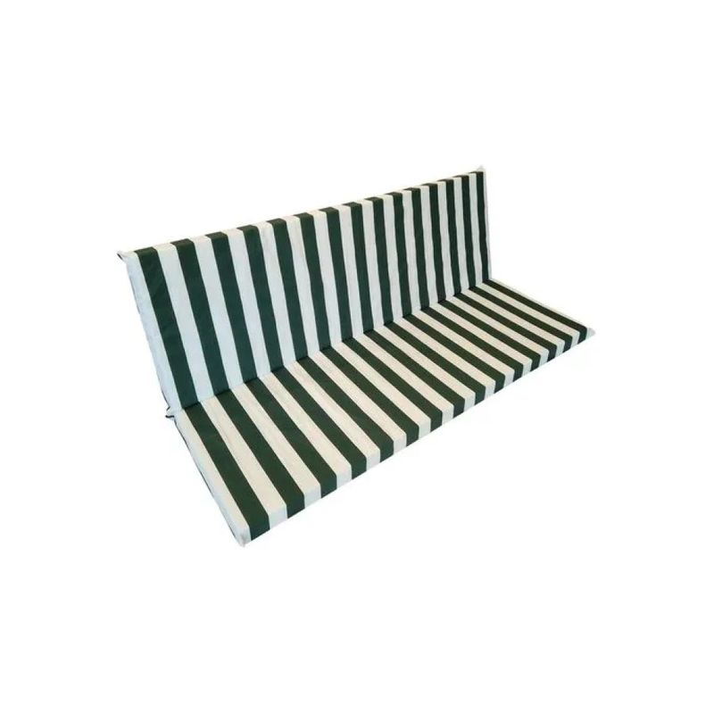 OLIBO Set cuscini sfoderabili per dondolo da giardino OLIBO, righe verdi