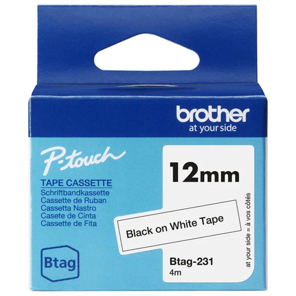 Brother BTAG-231 Nastro per Etichettatrice 12mm x 4m compatibile P Brother BTAG-231 Nastro per Etichettatrice 12mm x 4m compatibile P
