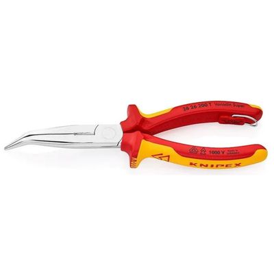 KNIPEX 26 26 200 T Pinza isolata VDE a becchi mezzotondi, 200 mm