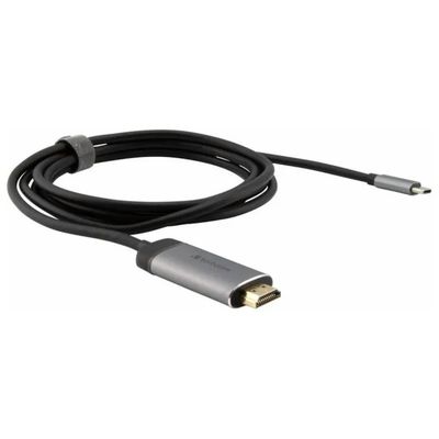 Verbatim Cavo USB-C a HDMI 1,5 m Nero e Argento Verbatim Cavo USB-C a HDMI 1,5 m Nero e Argento