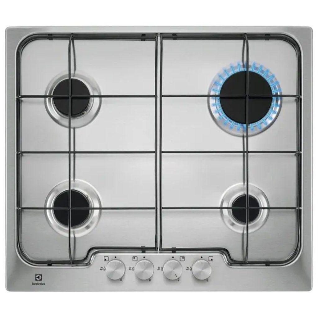 Electrolux PX640XV SoftLine Piano Cottura a Gas 60 cm, 4 Fuochi, Acciaio Inox