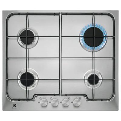 Electrolux PX640XV SoftLine Piano Cottura a Gas 60 cm, 4 Fuochi, Acciaio Inox