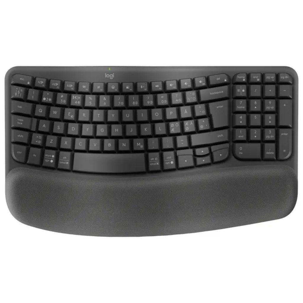 Logitech Wave Keys for Business – Tastiera Wireless Ergonomica, Grafite, Layout Italiano Logitech Wave Keys for Business – Tastiera Wireless Ergonomica, Grafite, Layout Italiano