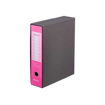Brefiocart Registratore a Leva A4 Rosa Fluorescente, Dorso 8 cm
