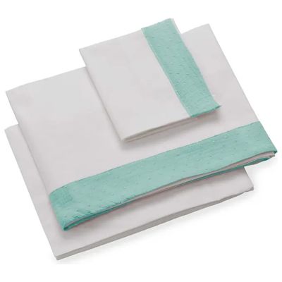 Italbaby Infinito Set Lenzuola Culla 3 Pezzi in Jersey Verde Aqua Italbaby Infinito Set Lenzuola Culla 3 Pezzi in Jersey Verde Aqua