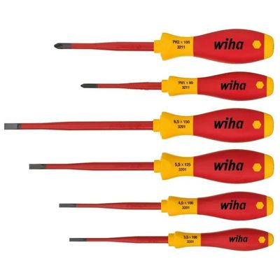 Wiha 35389 SoftFinish slimFix – Set 6 cacciaviti isolati VDE 1000 V