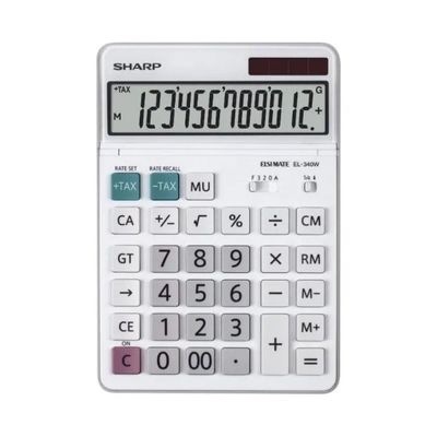 Sharp EL-340W Calcolatrice da tavolo bianca
