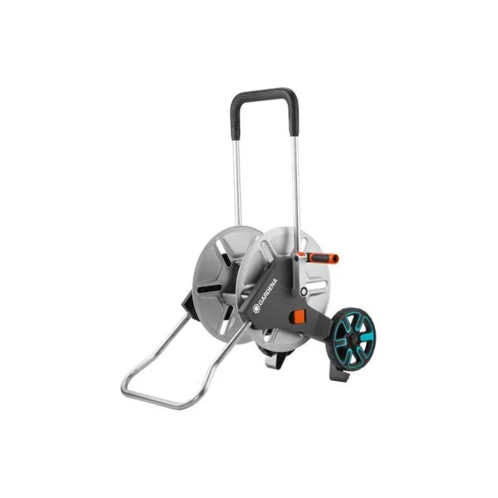 Gardena AquaRoll M Metal – Carrello Avvolgitubo Manuale, Capacità 60 m