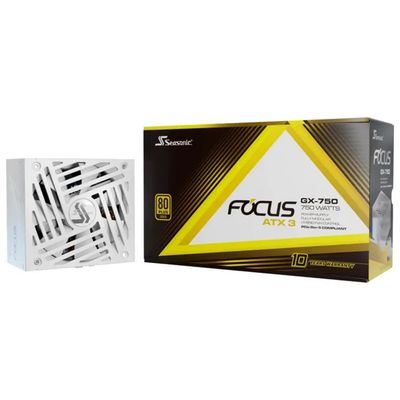 Seasonic FOCUS GX-750 V4 White Edition – Alimentatore 750 W ATX 3.0, 80 PLUS Gold, modulare, bianco Seasonic FOCUS GX-750 V4 White Edition – Alimentatore 750 W ATX 3.0, 80 PLUS Gold, modulare, bianco
