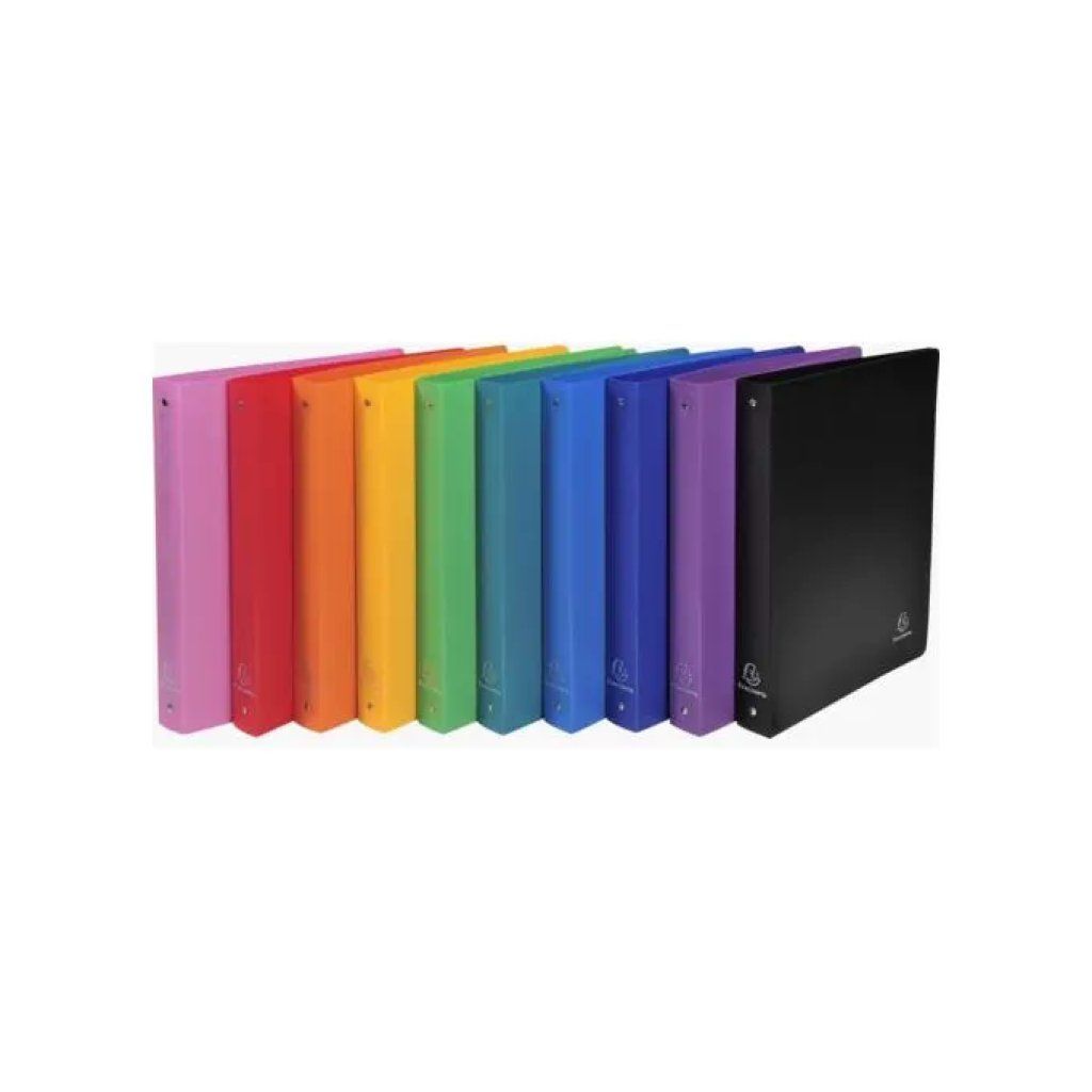 Exacompta OPAK Raccoglitore A4 Maxi, 4 Anelli, Colori Assortiti, Confezione da 20