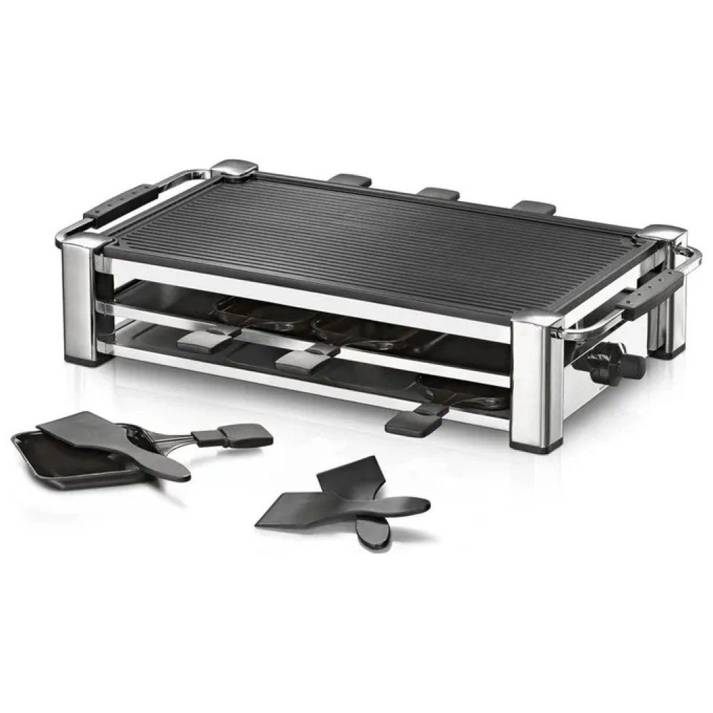 Rommelsbacher RCC 1500 – Griglia per Raclette 1500 W, Cromo